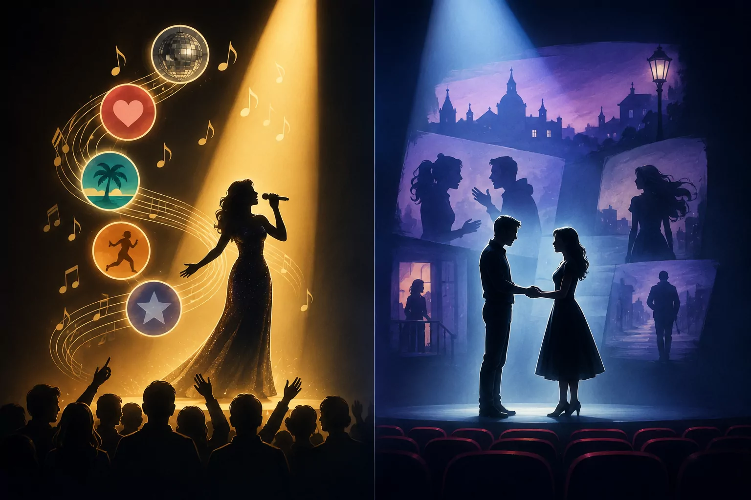 Spectacle jukebox ou pièce musicale : quelle différence ?
